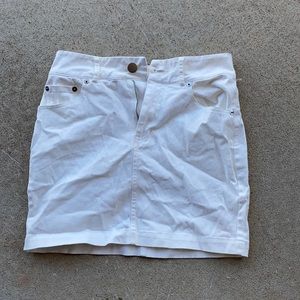 White jeans skirt